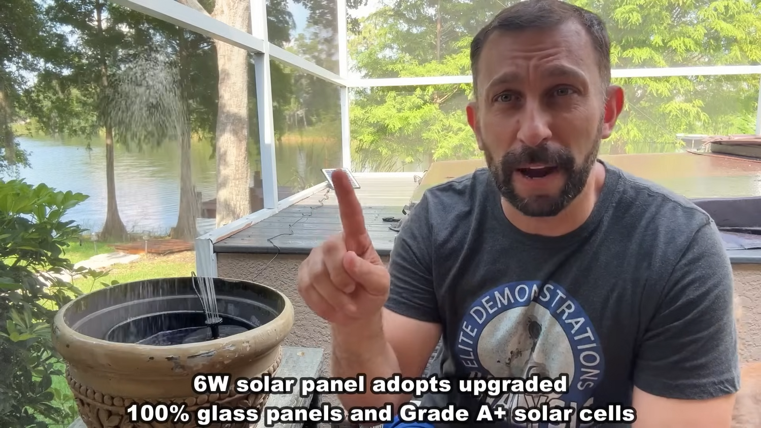 POPOSOAP Solar Bird Bath Fountain Pump, 6W Outdoor Solar Water Fountain Pump