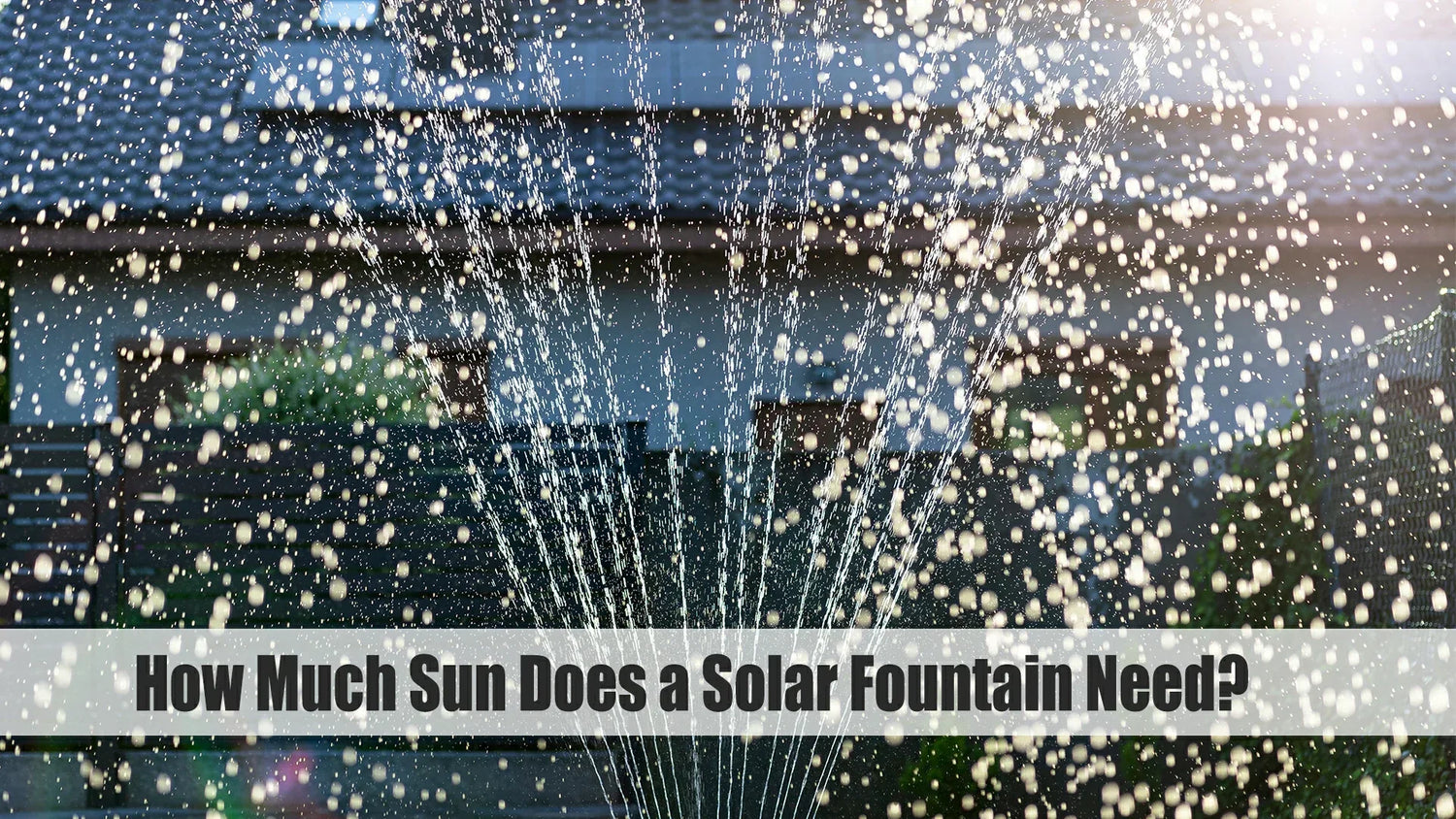 do solar fountains work in the shade