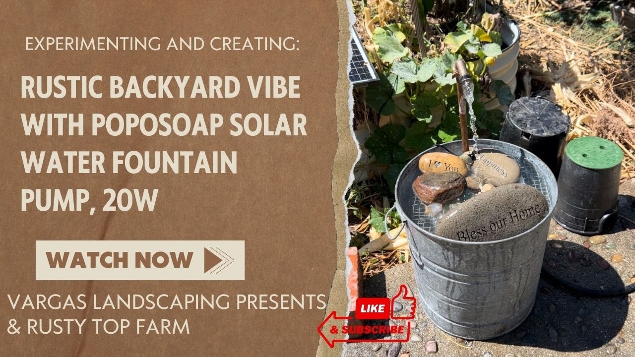 Backyard Country Fountain: the Charm of Poposoap Solar Fountain Pump