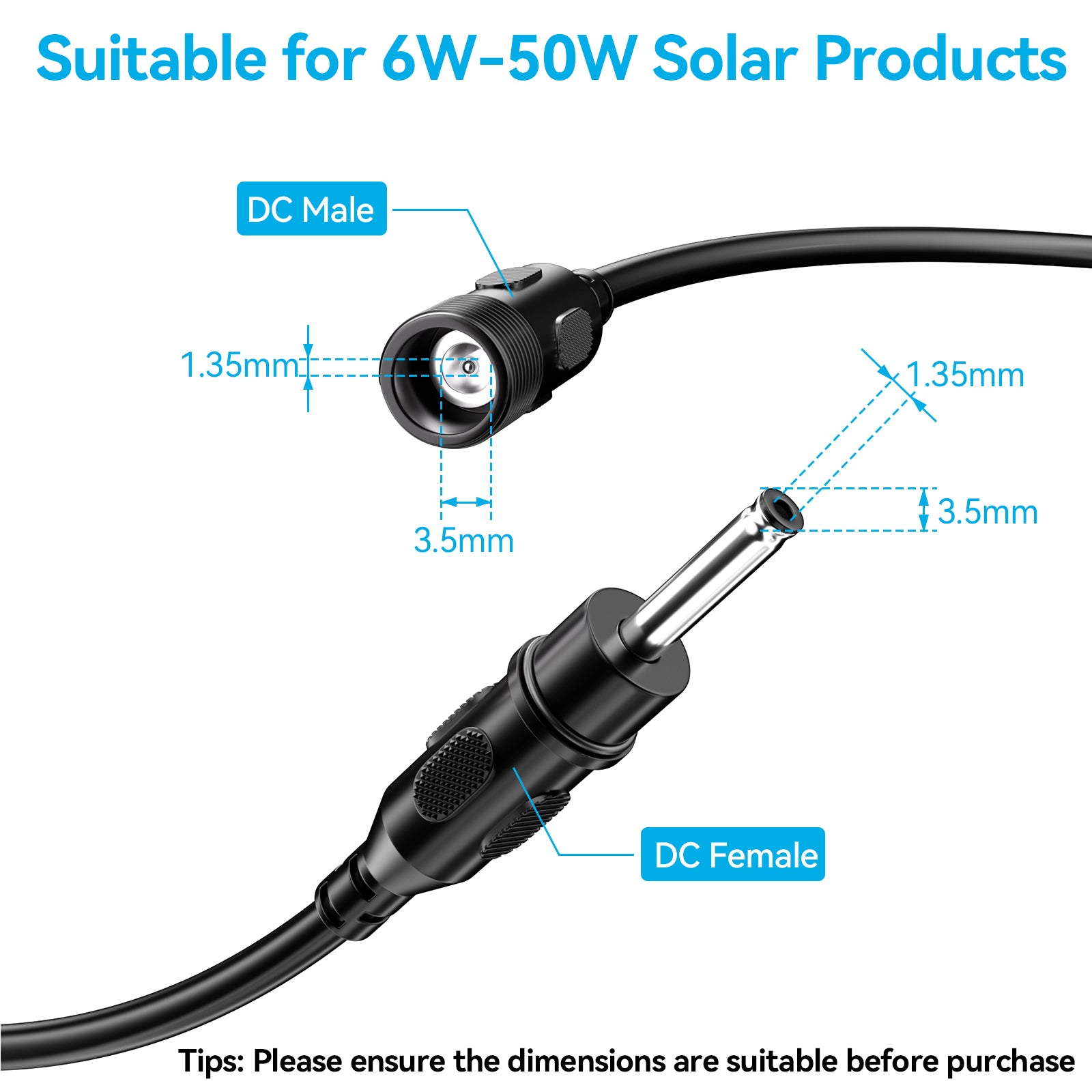 Solar Water Pump Extension Cord DC 3515