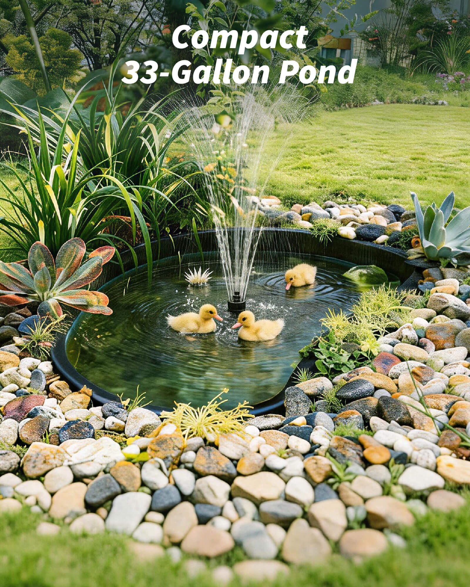33 Gallon Rigid Preformed Plastic Ponds