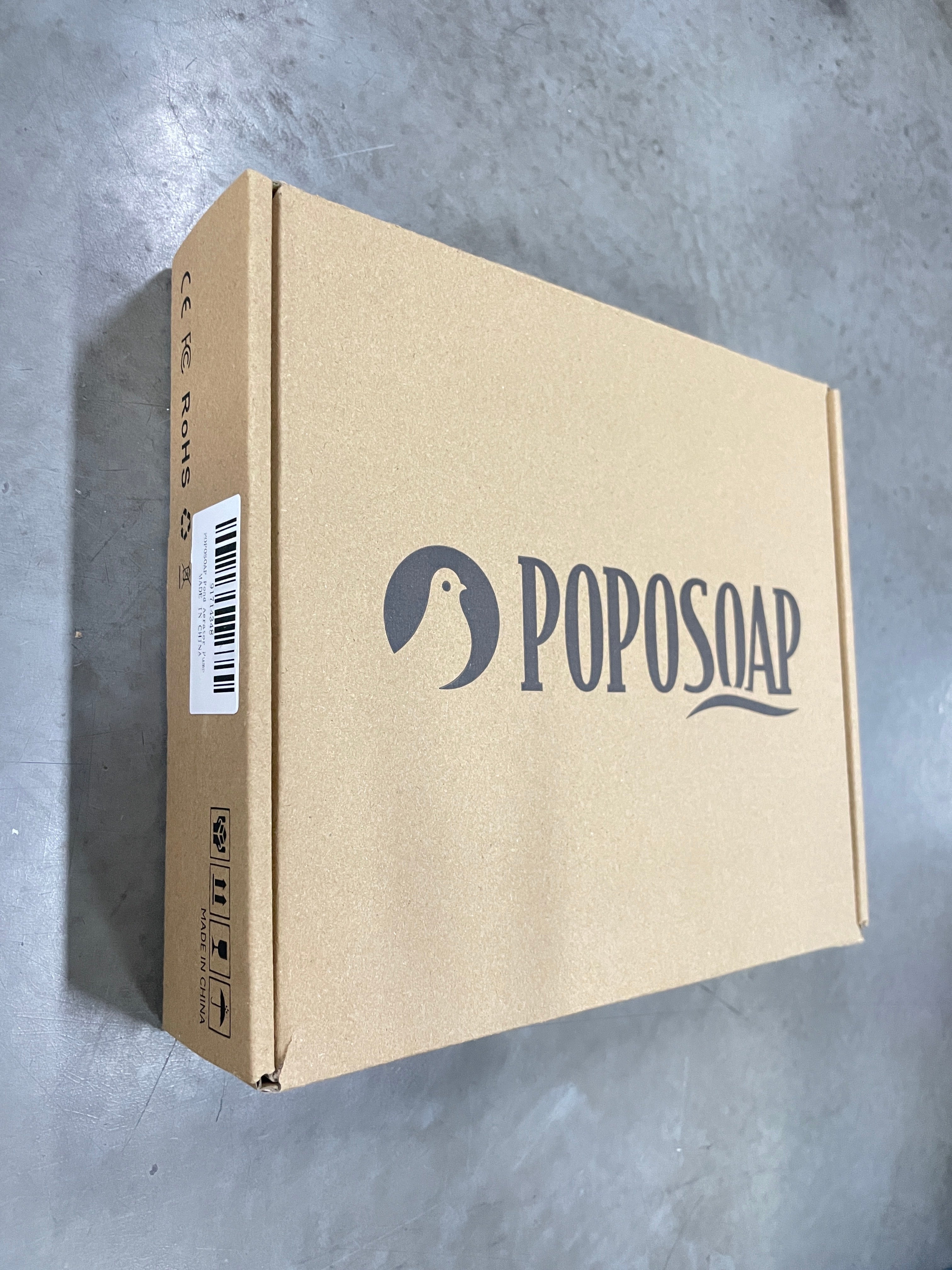 Poposoap Pond Aerator – 15W Solar Oxygen Pump for Outdoor Fish Ponds