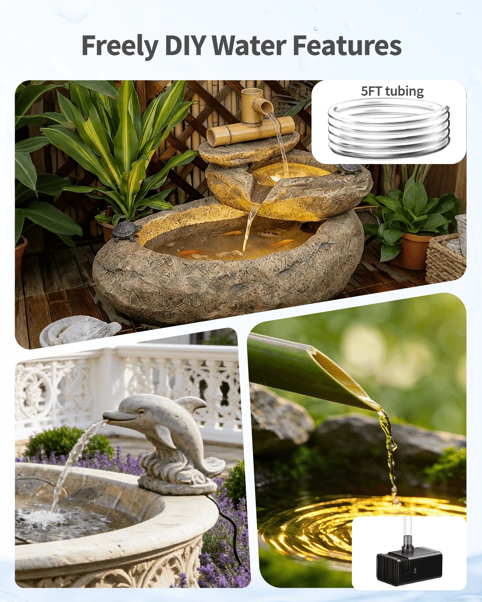 12W Solar Bird Bath Fountain Pump with Battery
