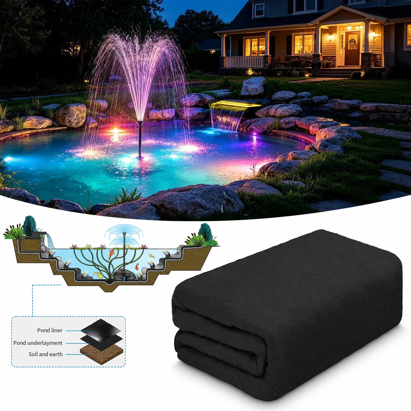 Sous-couche pour bassin de 9,2 pi x 9,2 pi
