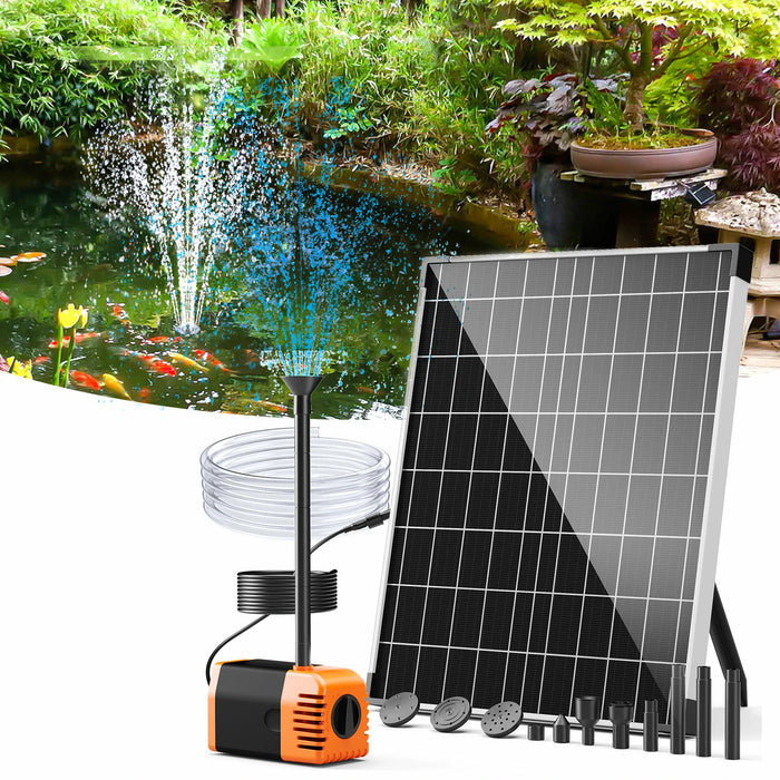 30W 320GPH Solar-Wasserbrunnenpumpe (Orange)