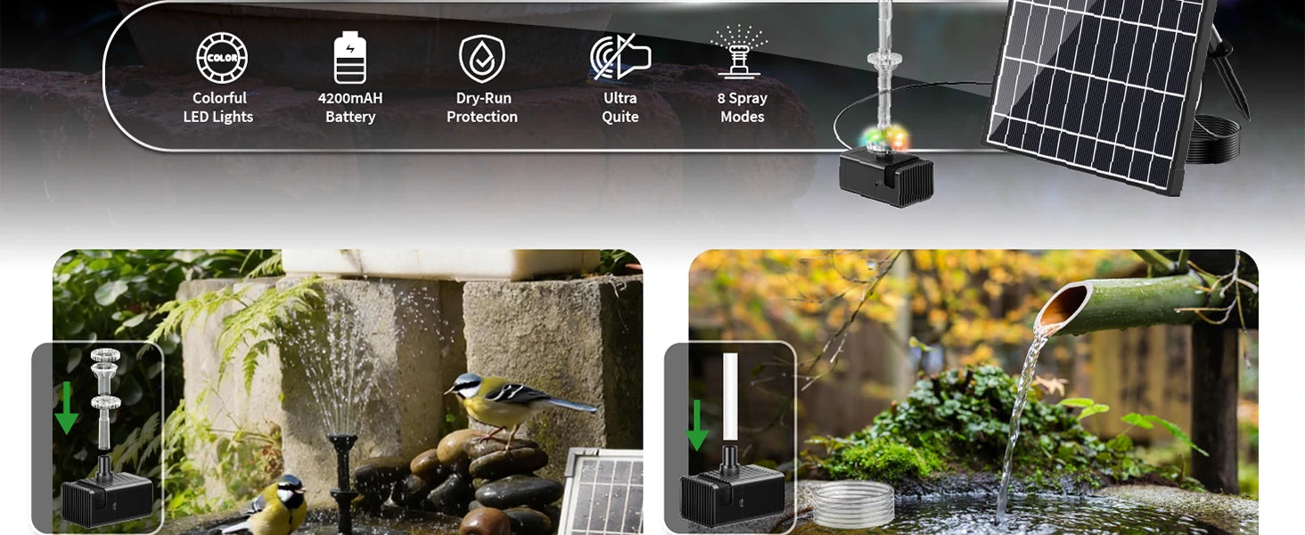 All-in-One Performance: Colorful LEDs, 4200mAh Battery & Smart