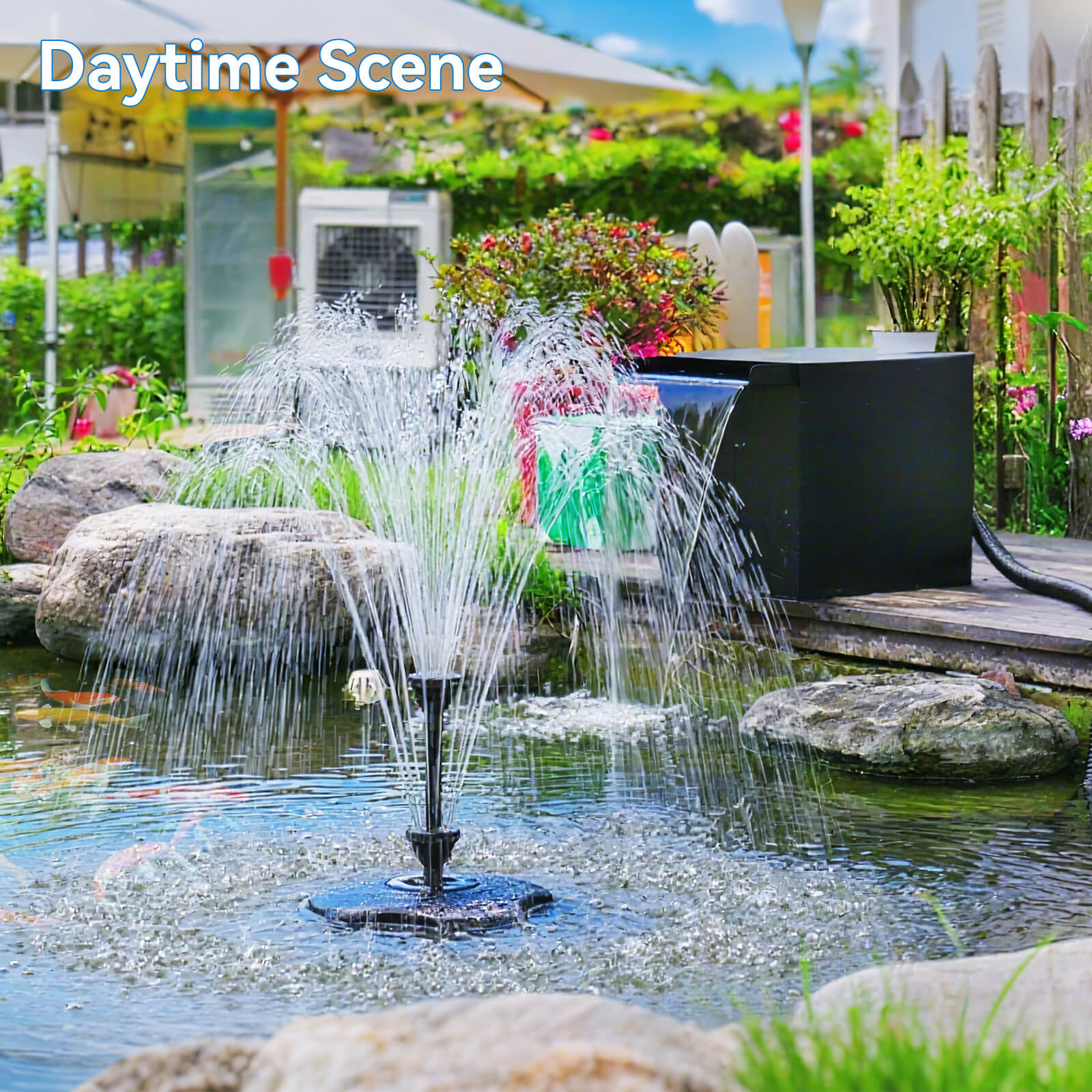 6′ x 6′ Pond Pro Kit | 5-in-1 Filter, Waterfall, Lights, Pond Liner & Underlayment