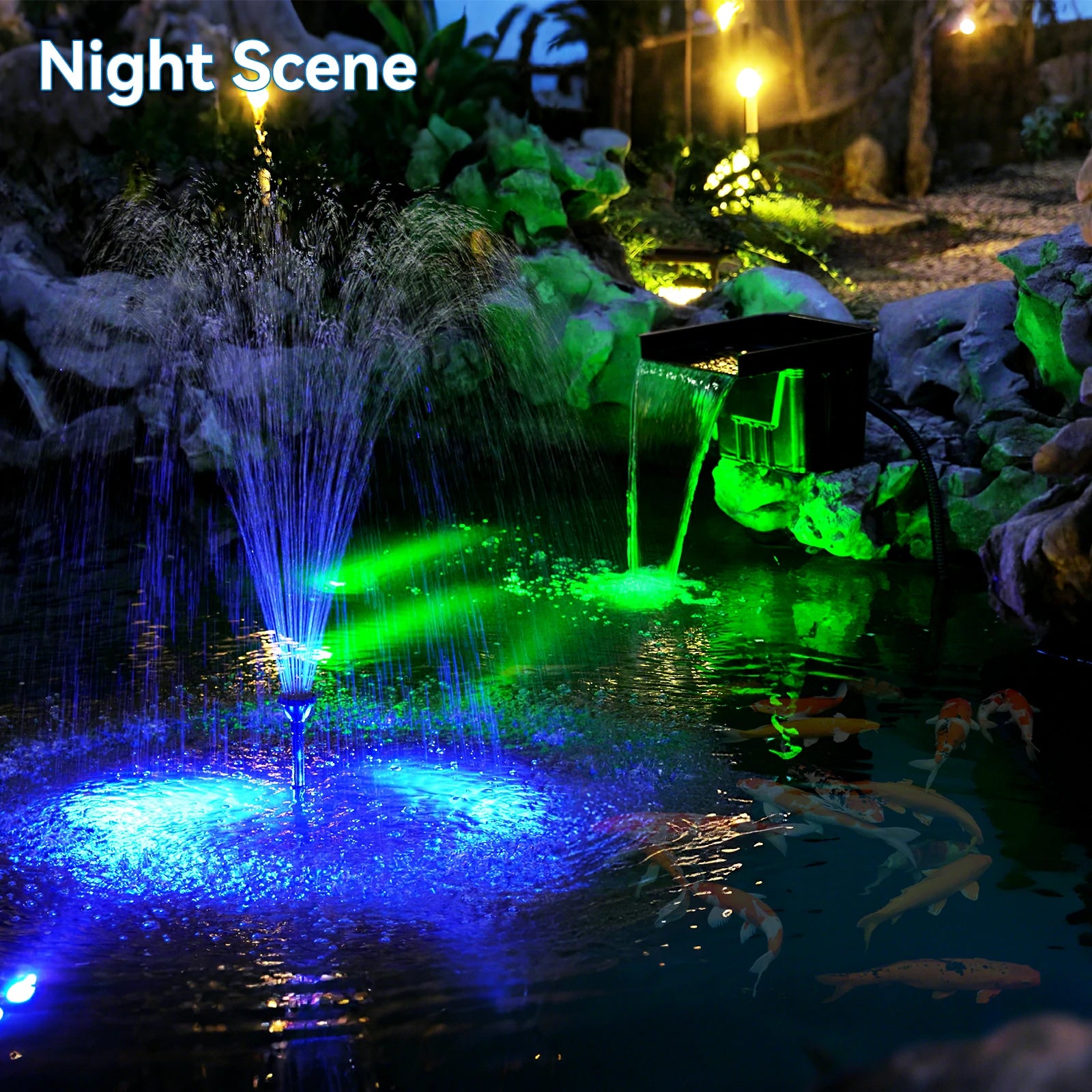 6′ x 6′ Pond Advanced Kit | 5-in-1 Filter, Waterfall, Lights, Pond Liner & Underlayment
