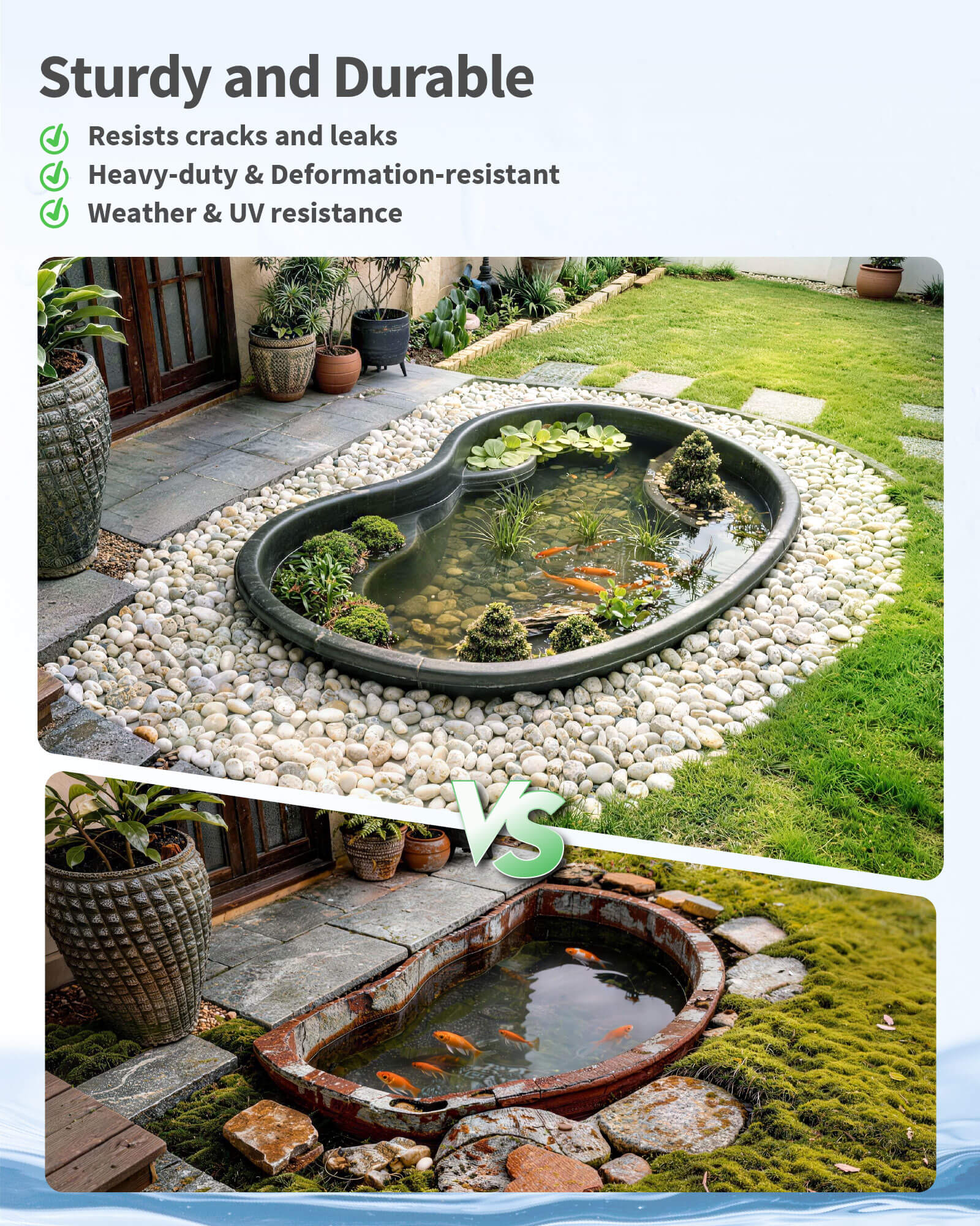 33 Gallon Rigid Preformed Plastic Ponds