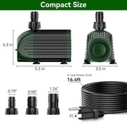 60W 880GPH Submersible Water Pump Compact Size
