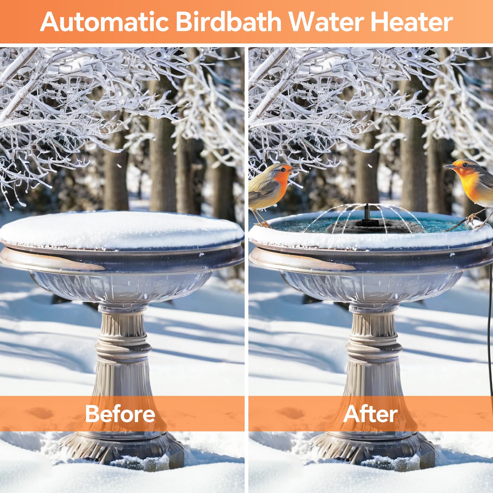 70W AC Bird Bath Heater Fountain
