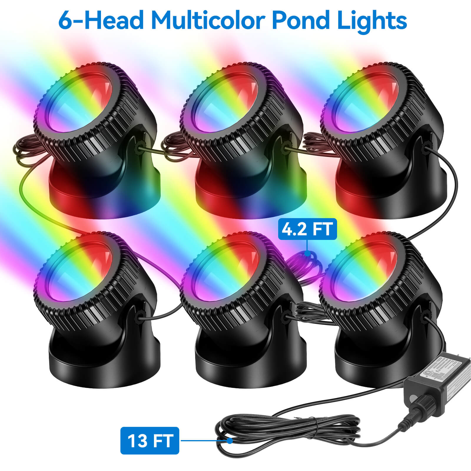 7′ x 7′ Pond Starter Kit | 5-in-1 Filter, Waterfall, Lights, Pond Liner & Underlayment