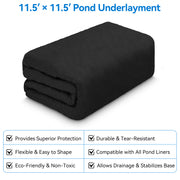 6′ x 6′ Pond Pro Kit | 5-in-1 Filter, Waterfall, Lights, Pond Liner & Underlayment