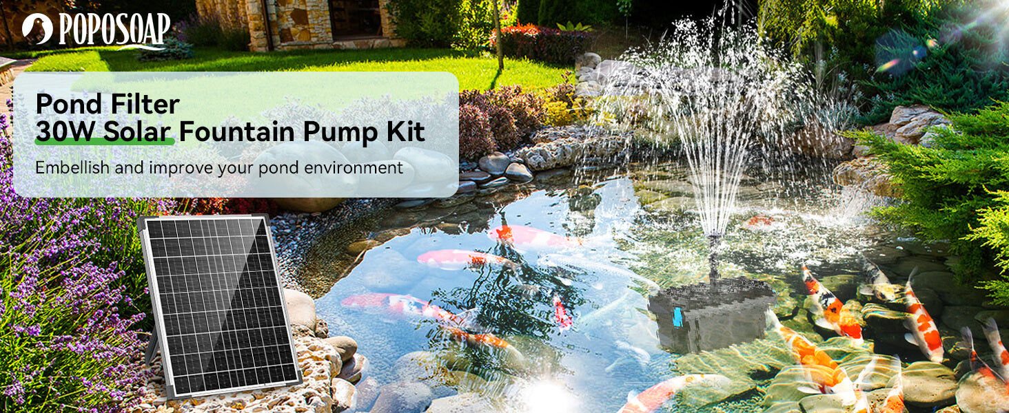 30W Solar Pond Filter Kit – Power Your Water Feature Naturally