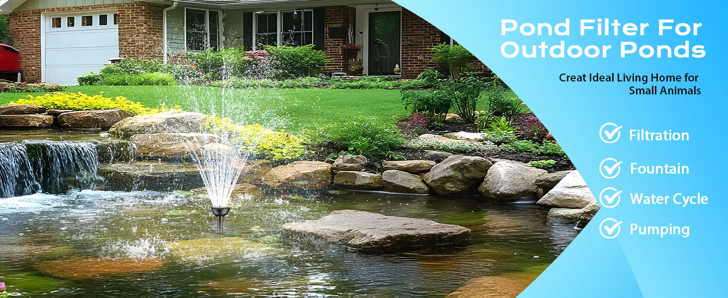 70W Solar Pond Filter Fountian Kit