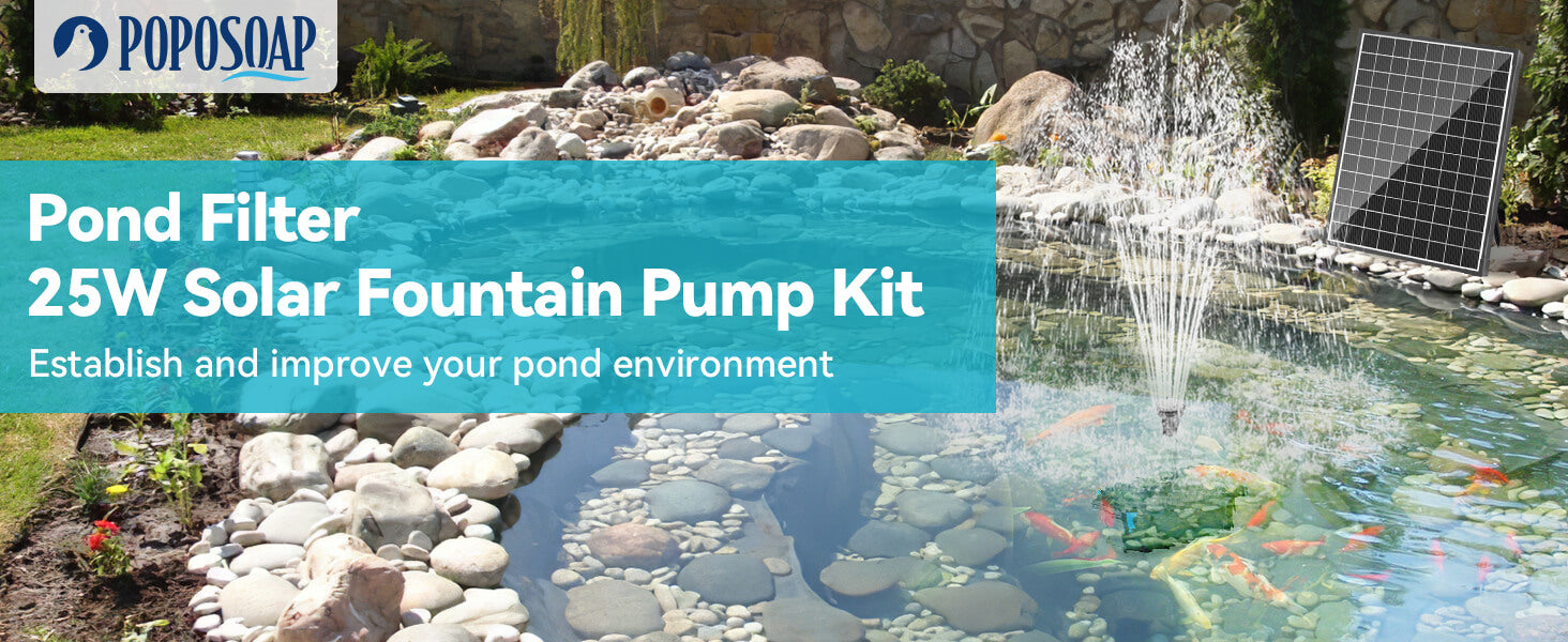 Powerful Solar Fountain for Clear, Moving Water