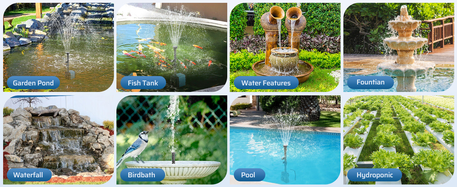 Wide Application for Any Water Feature