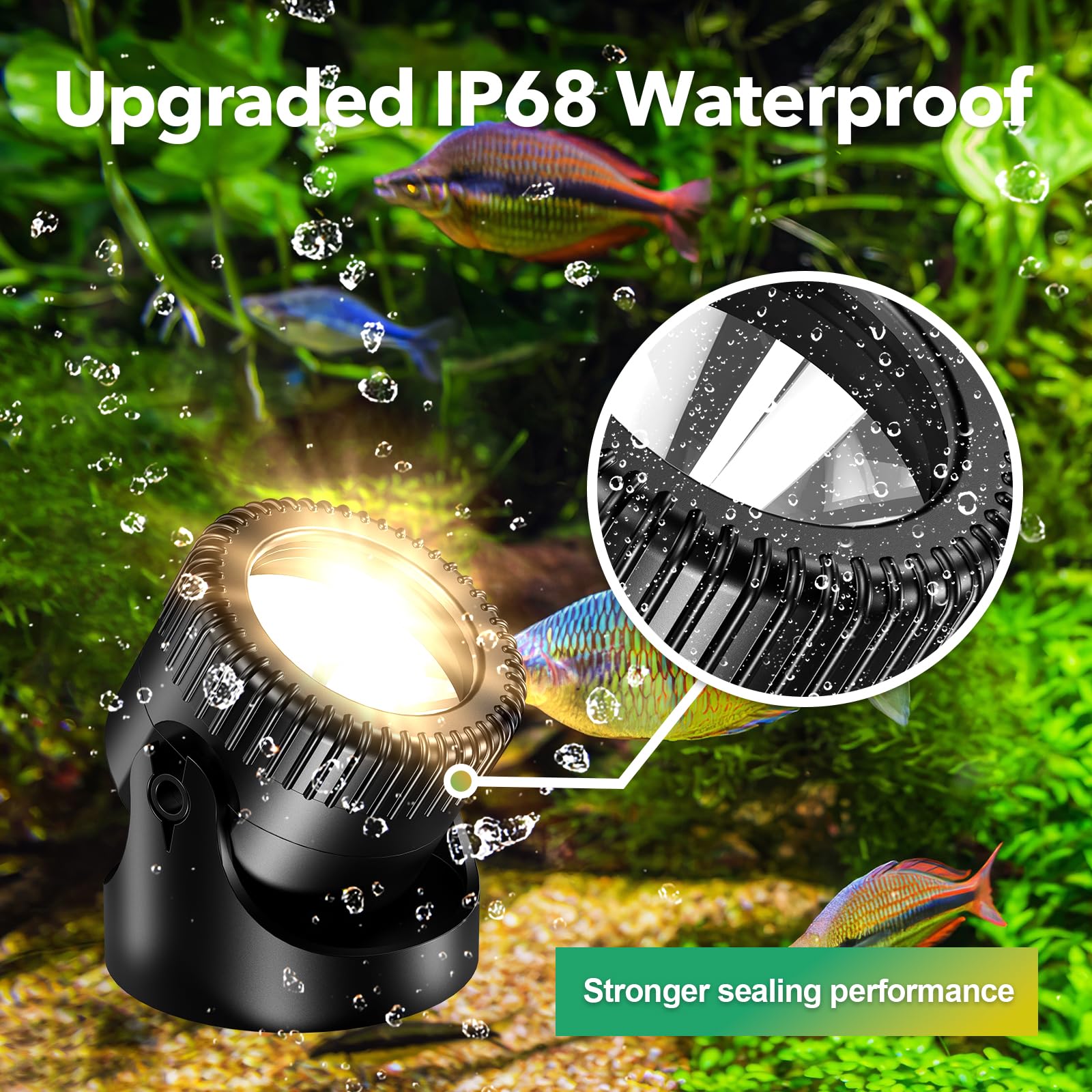 Underwater Solar Pond Lights IP68 Waterproof