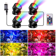 4-Head RGB AC Underwater Pond Lights