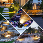 4-Head Warmwhite AC Underwater Pond Lights
