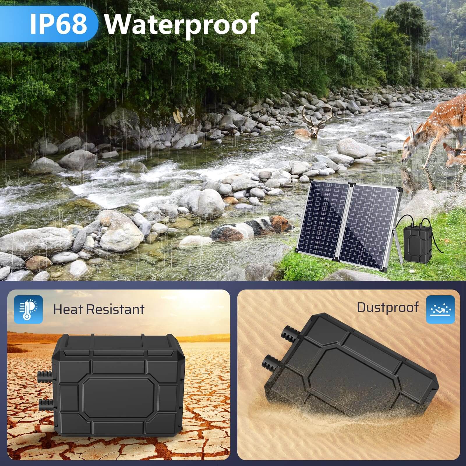 5200mAh Battery Backup for 55W/70W/75W Solar Fountain Pump