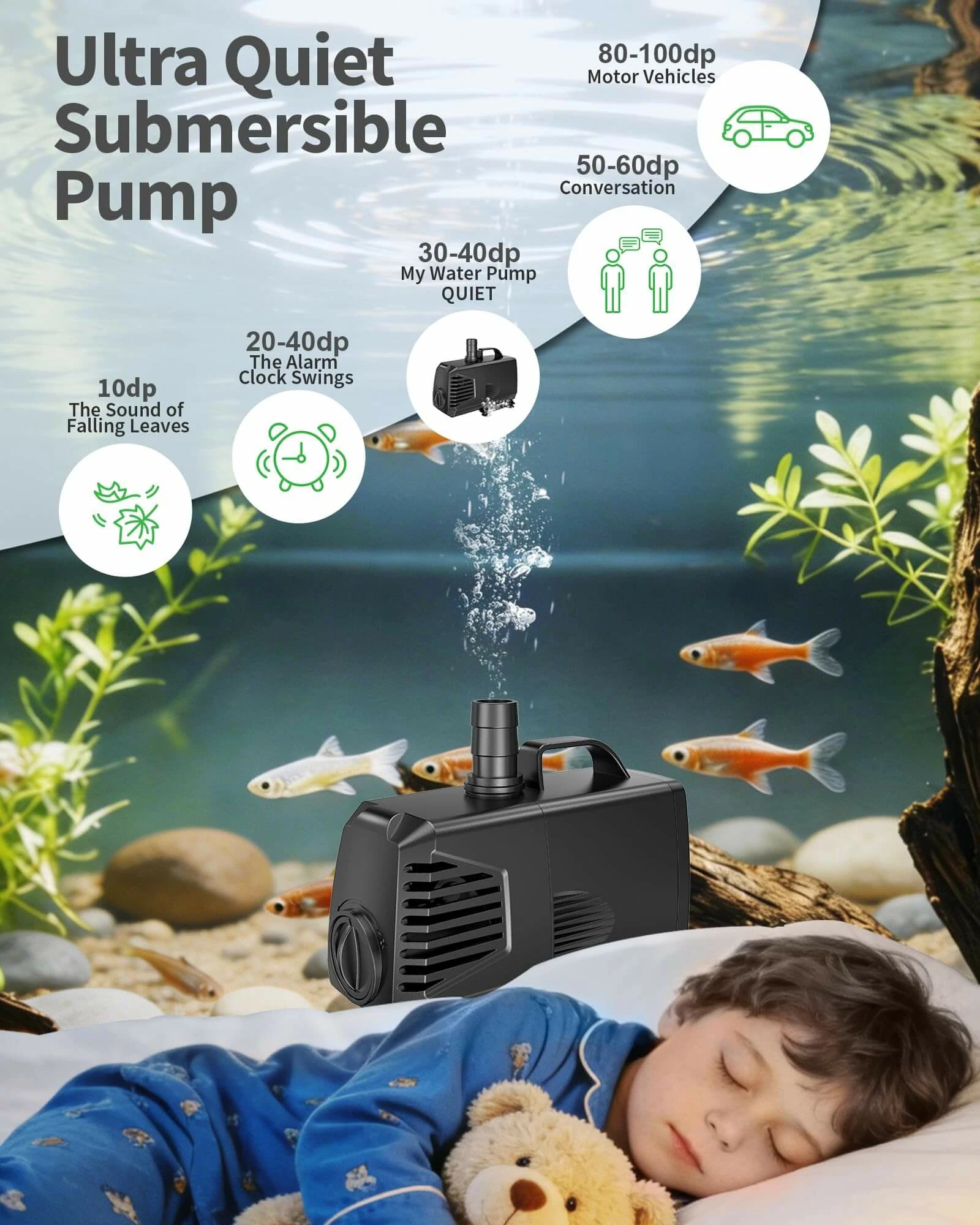 400GPH Submersible Water Pump