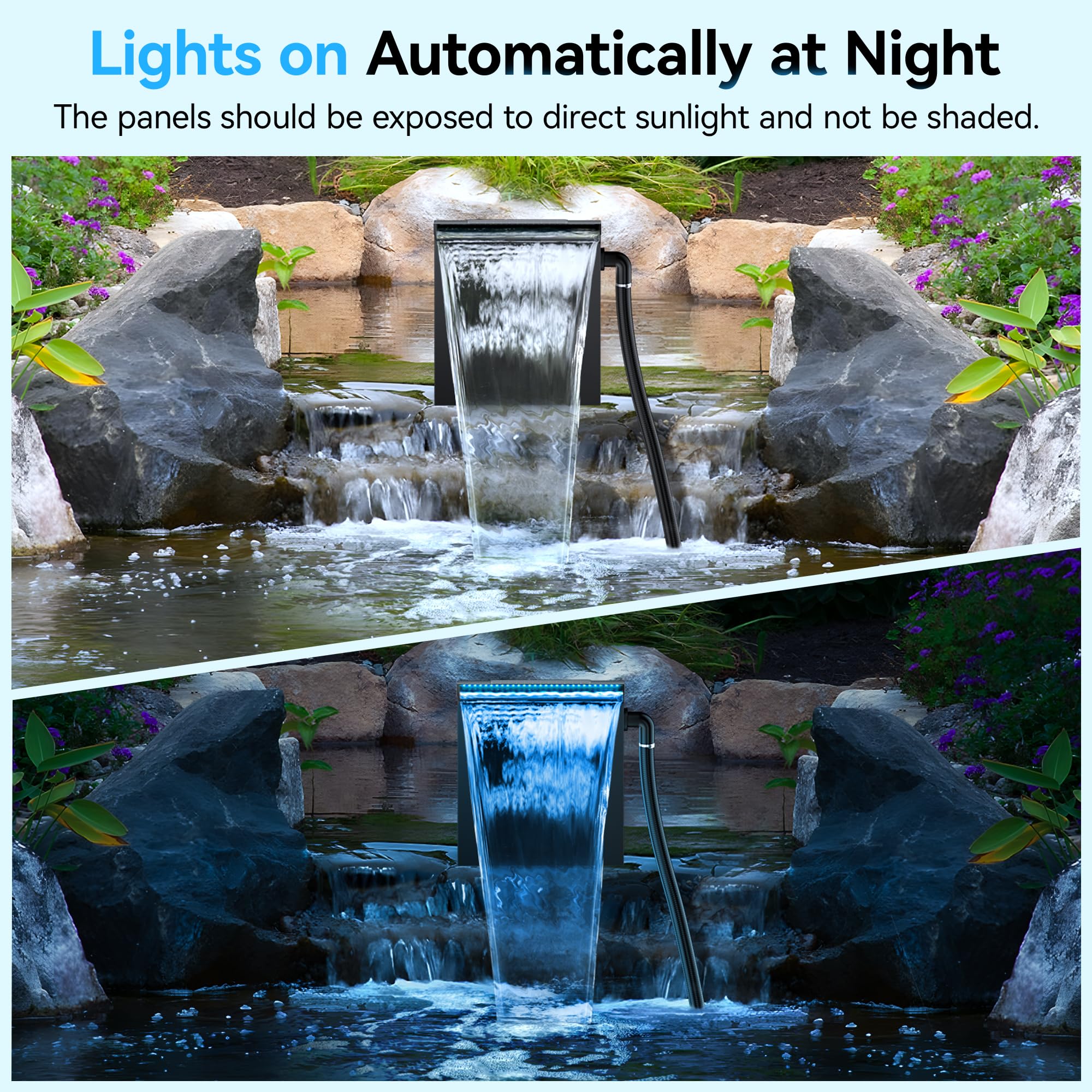 12" Metal Waterfall Box LED Light Strip