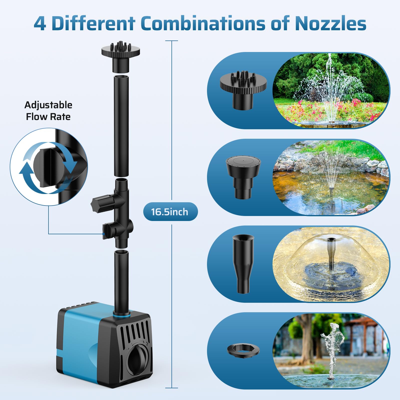 10W 120GPH Solar Water Fountain Pump