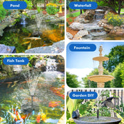 P3081 8W 80GPH Solar Pond Filter & Fountain Kit