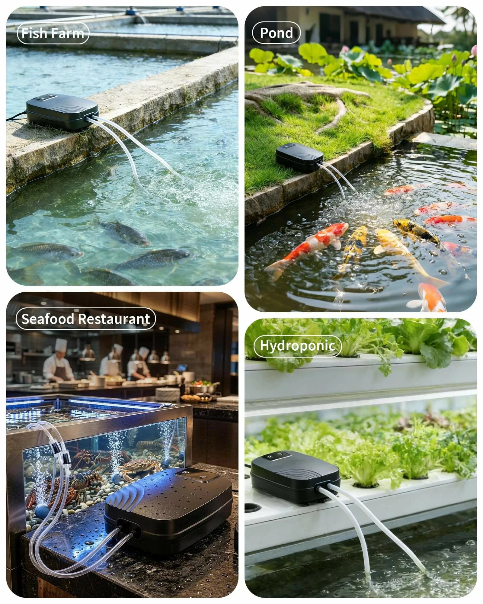 7.5W Aquarium Air Pump with 5000mAh Battery