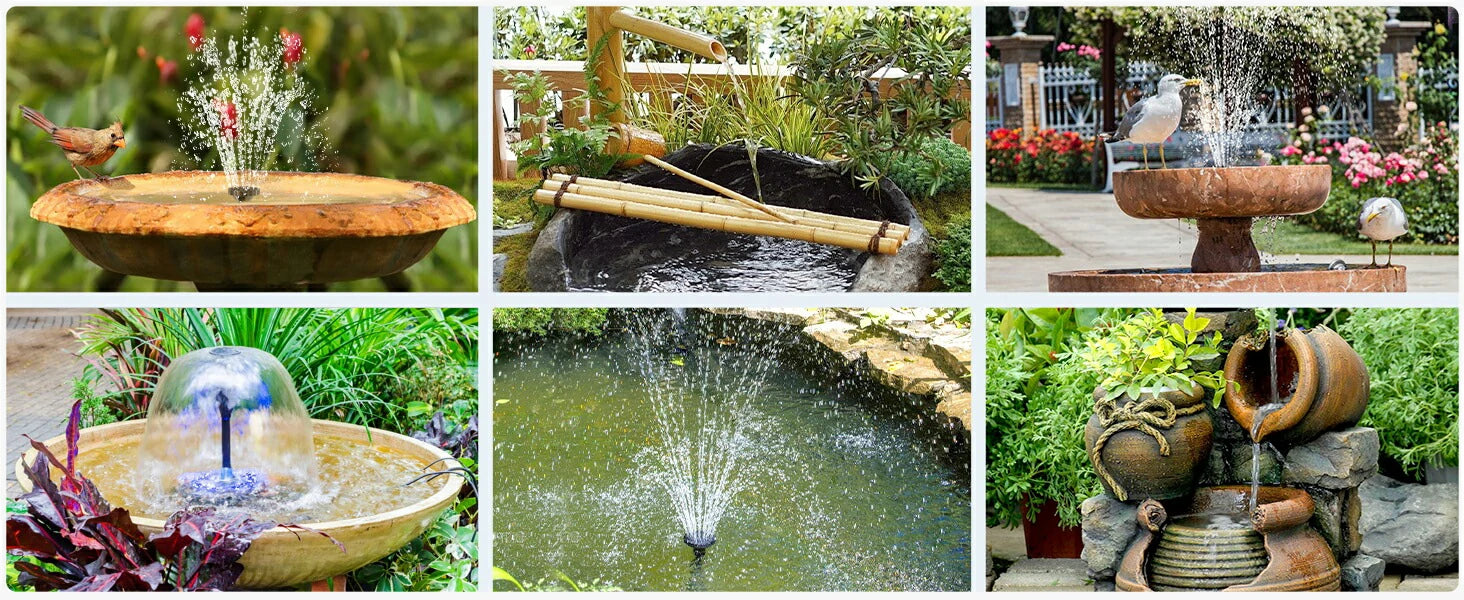 solar powered fountain pump with battery backup usage