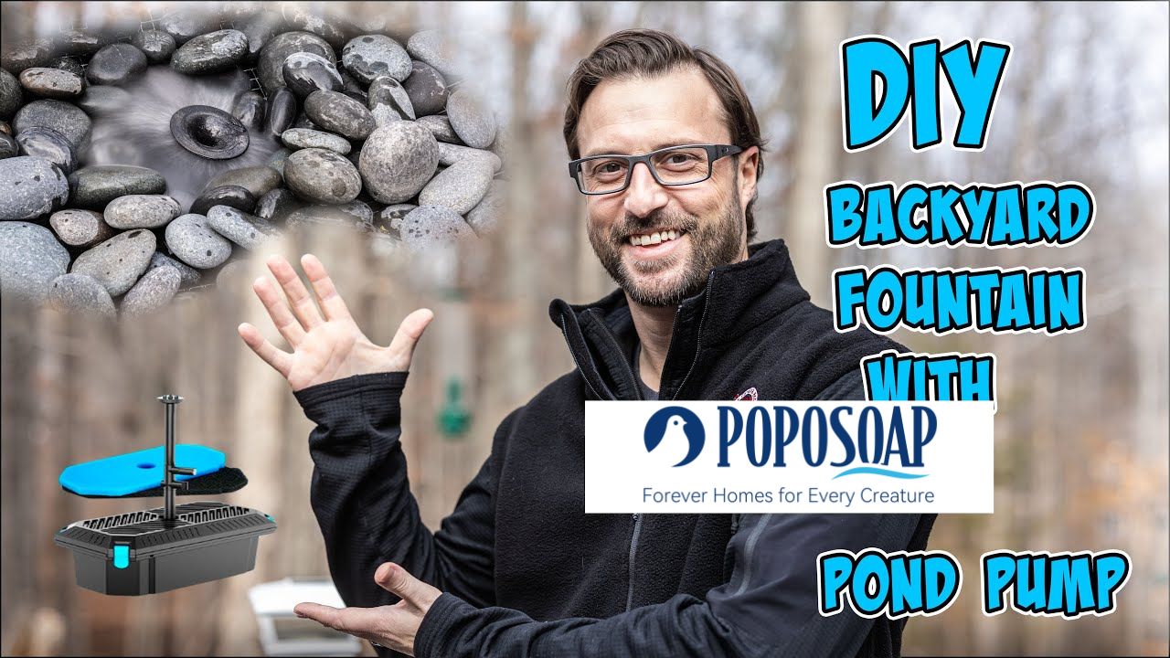 DIY Backyard Fountain with Poposoap Pond Pump!