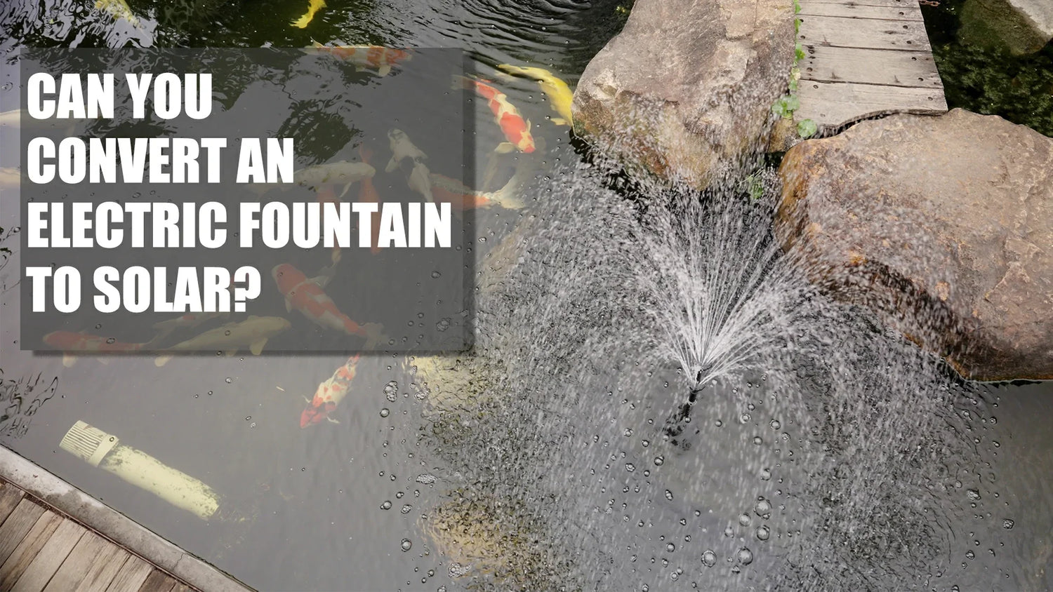 Can You Convert an Electric Fountain to Solar?