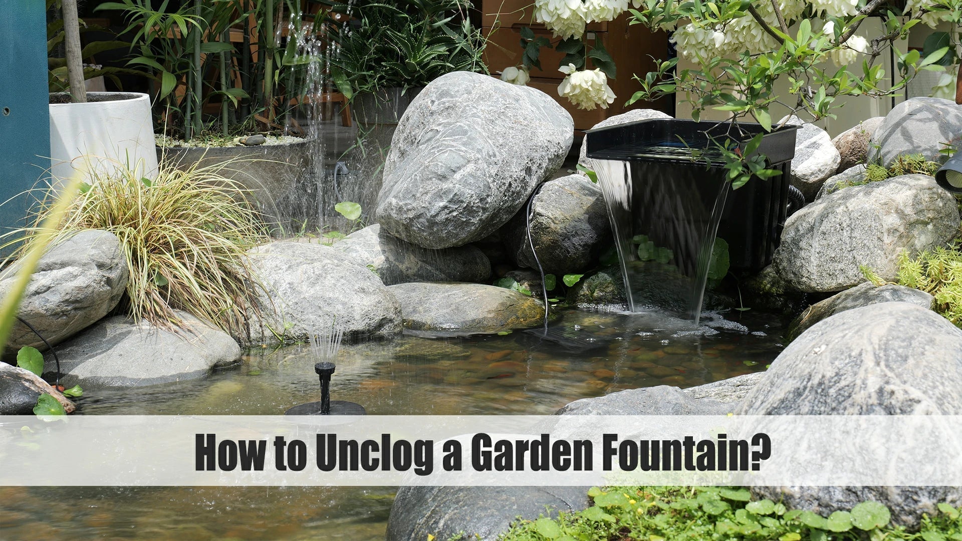 how to unclog a garden fountain