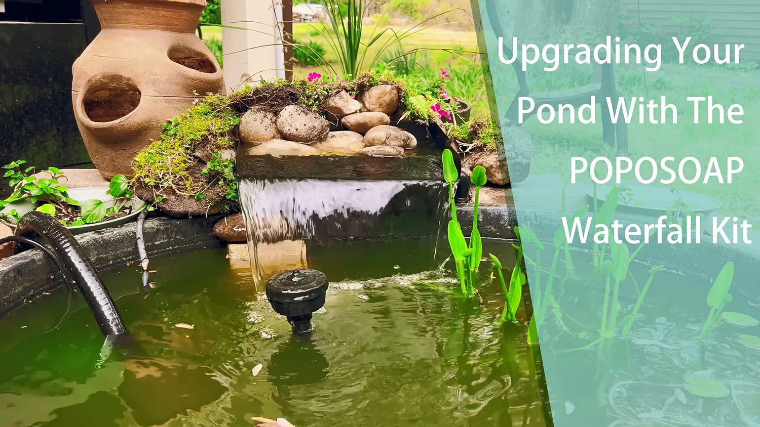 upgrading your pond with the waterfall kit