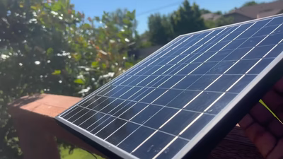 14. Place the solar panel in a sunny location.