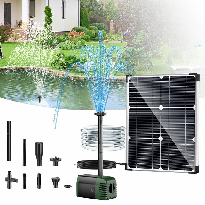 20W 280GPH Solar-Wasserbrunnenpumpe (Grün) 