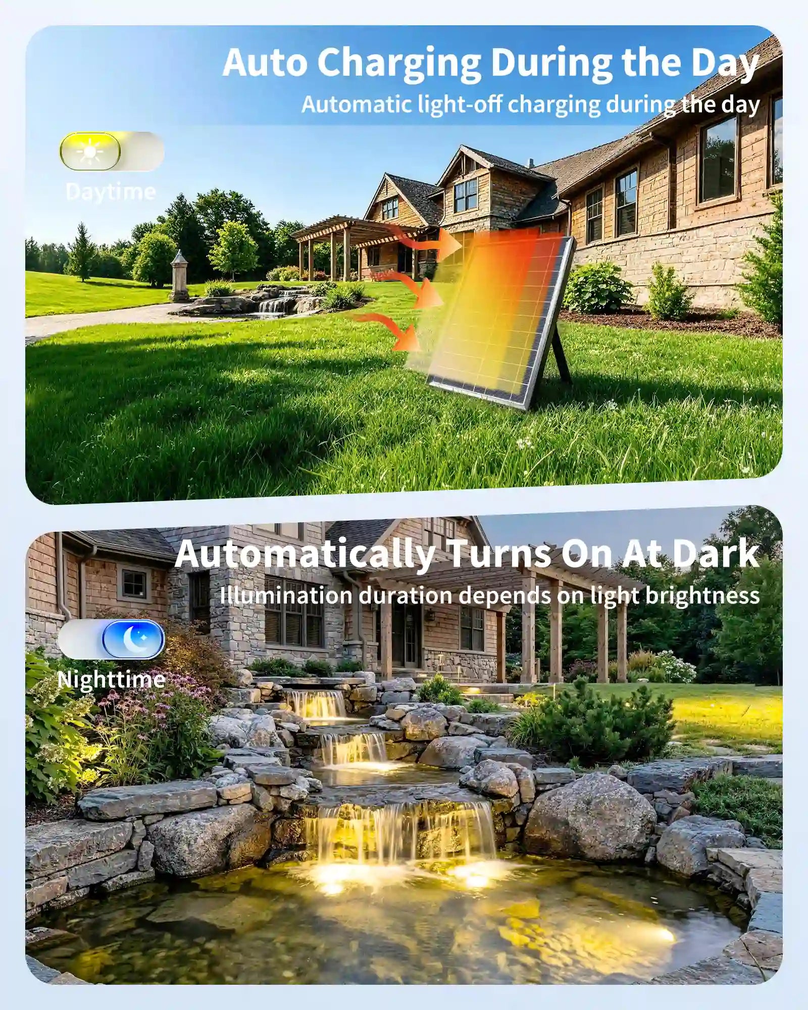 8W  Warmwhite Solar Underwater Lights with 6 Heads