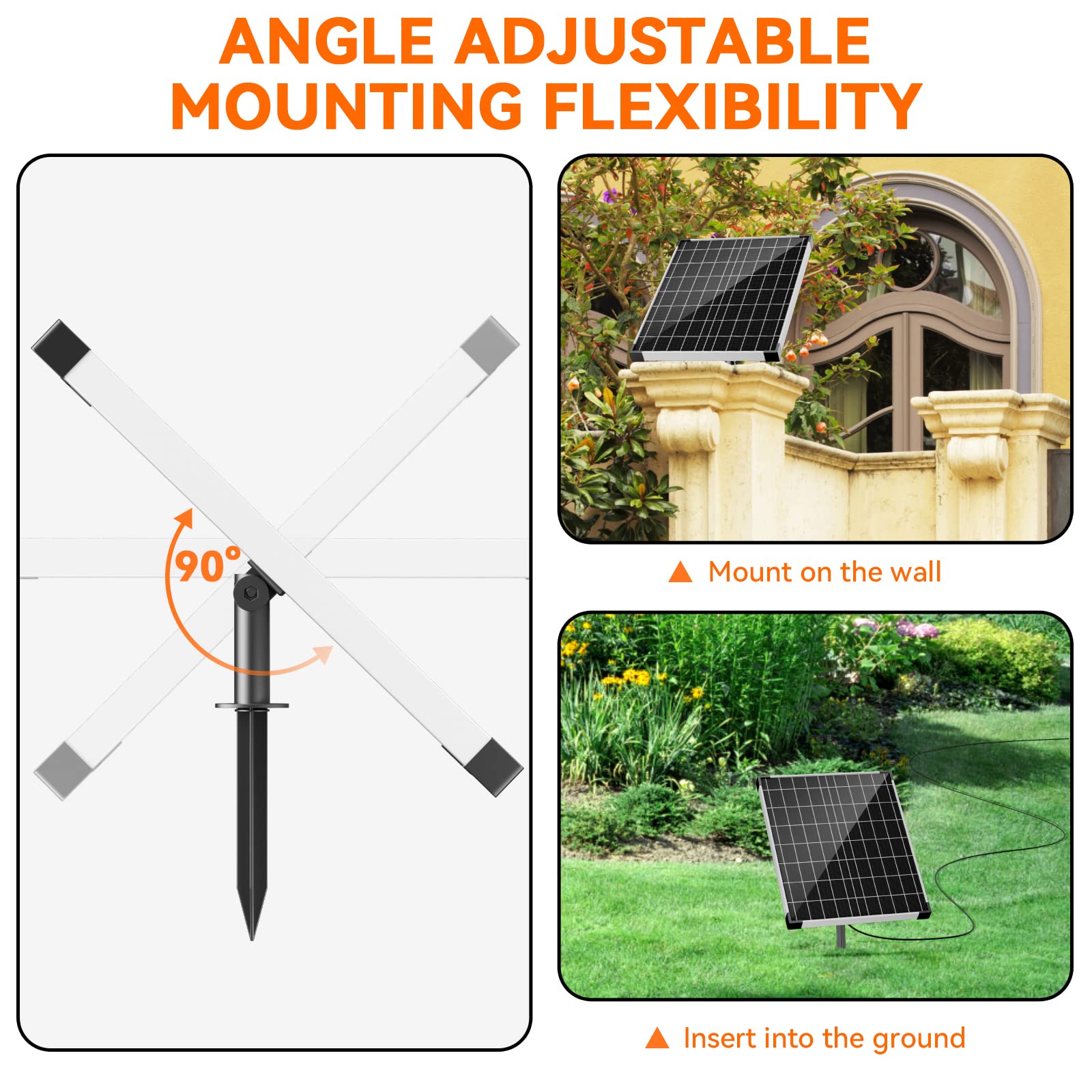30W Solar Water Fountain Pump (Orange) - Angle djustable Mounting Flexibility