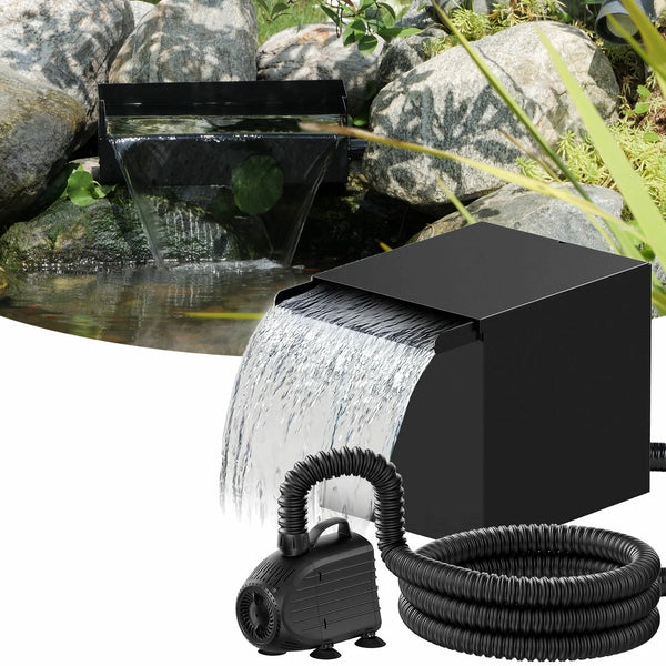 1200GPH Waterfall Pump Kit with 12"x13.4"x13.4" Spillway