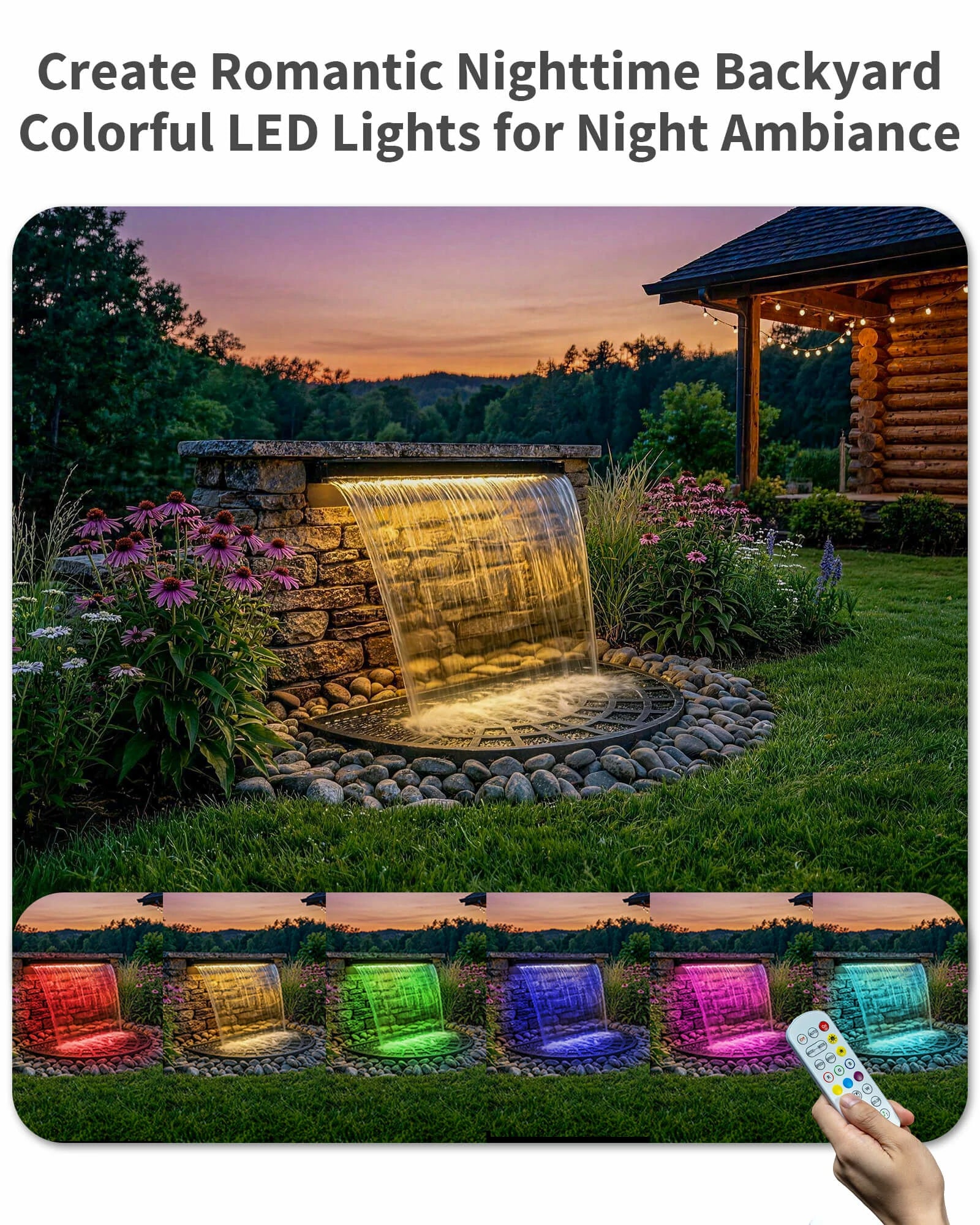 1600GPH Pondless Waterfall Kit with Light