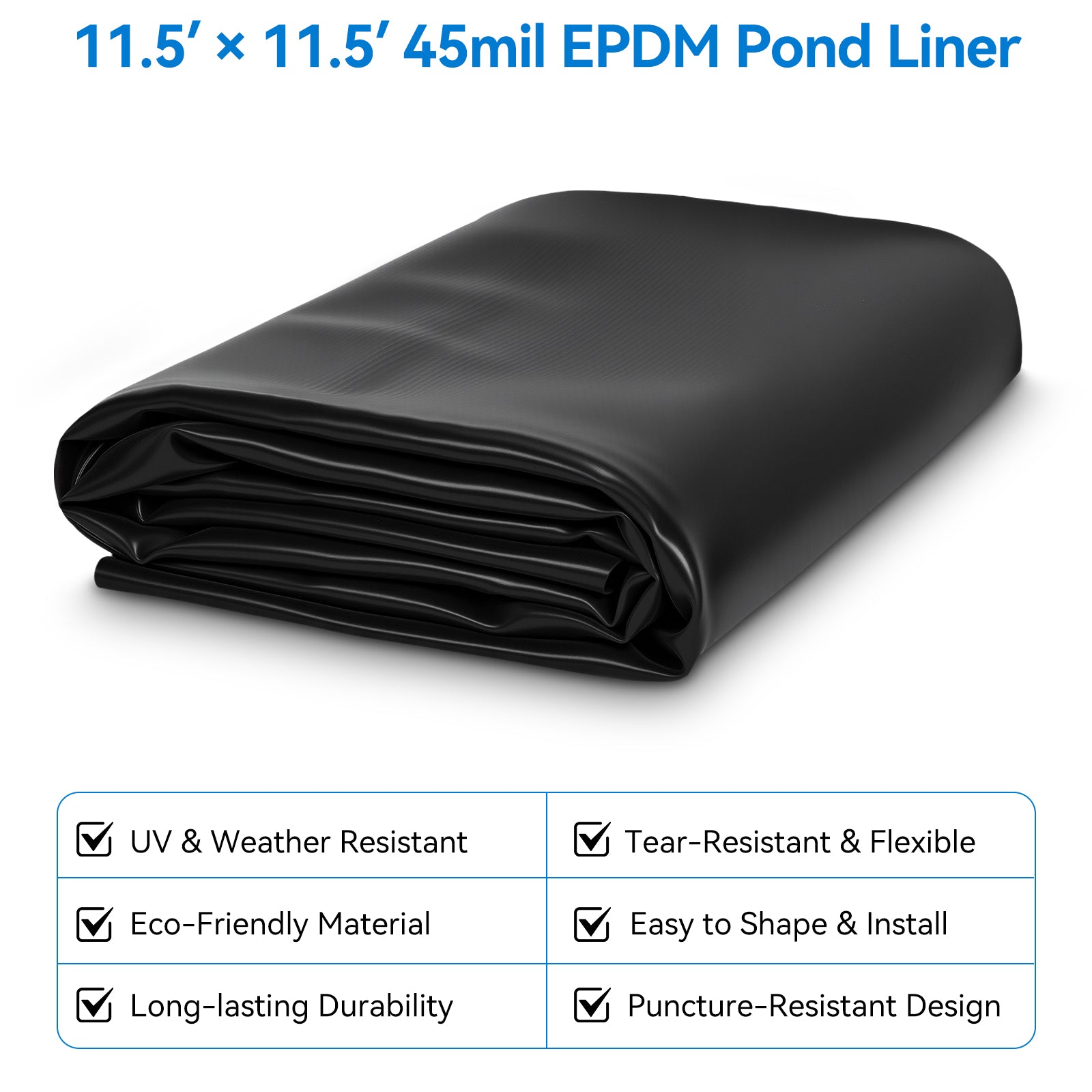 11.5' x 11.5' 45mil EPDM Pond Liner