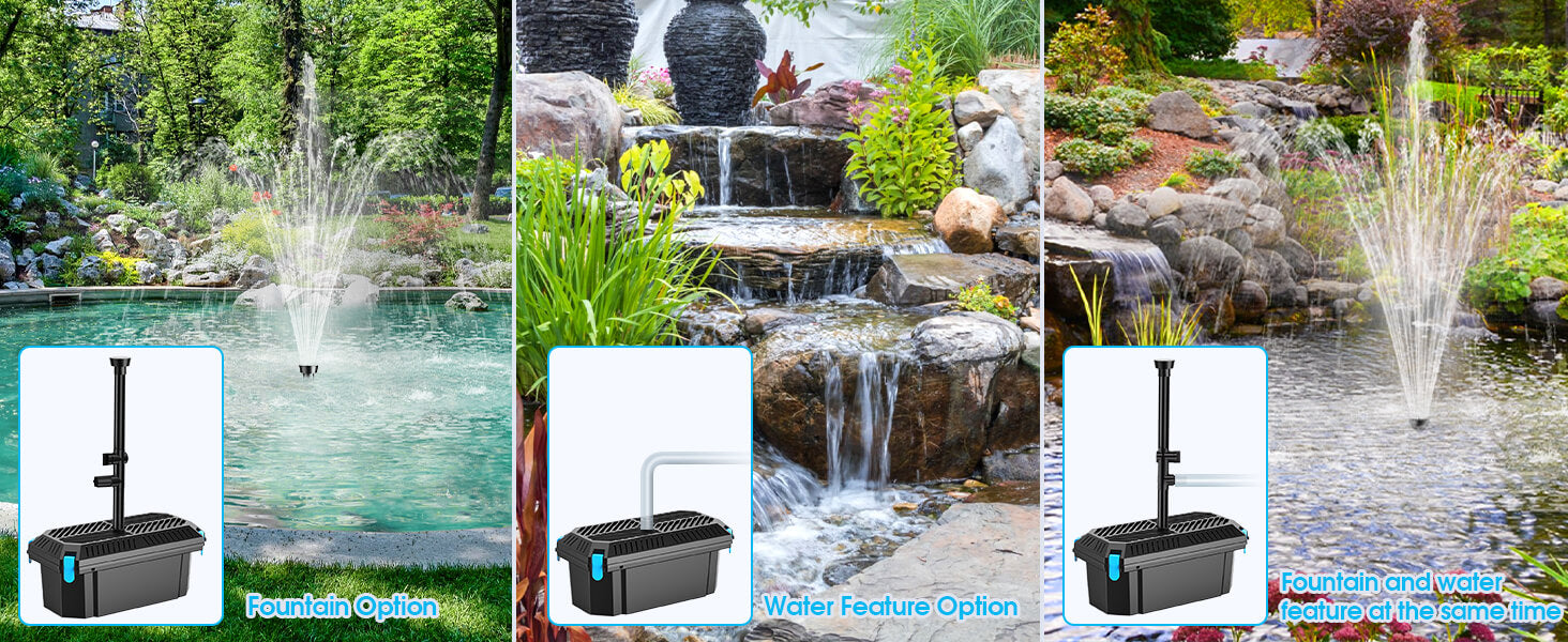 One Kit, Three Water Feature Options