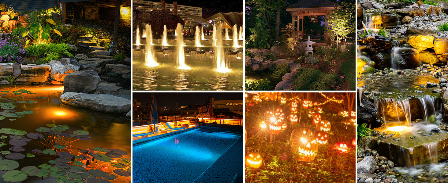Stunning Nighttime Pond & Water Feature Effects
