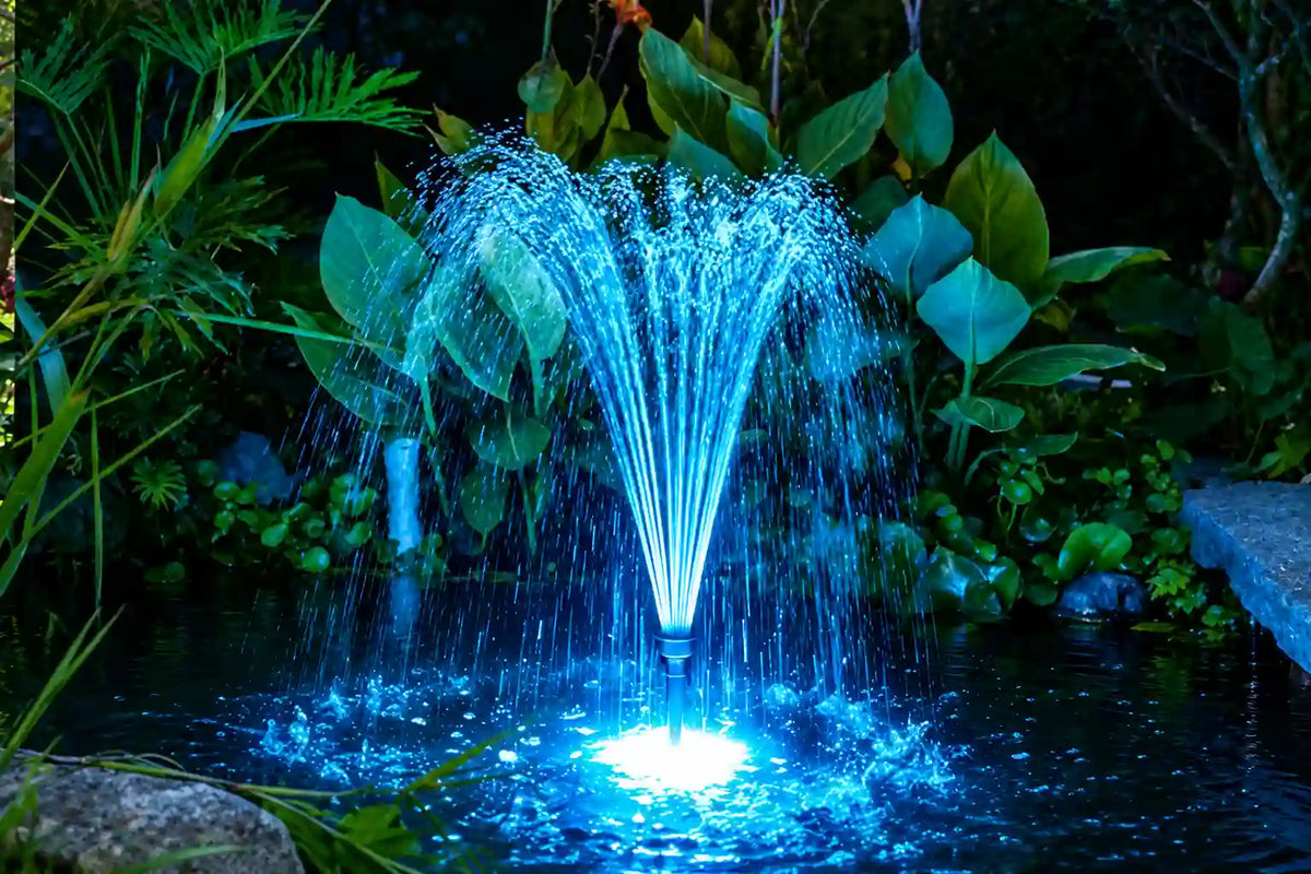 small pond filter with RGB led light