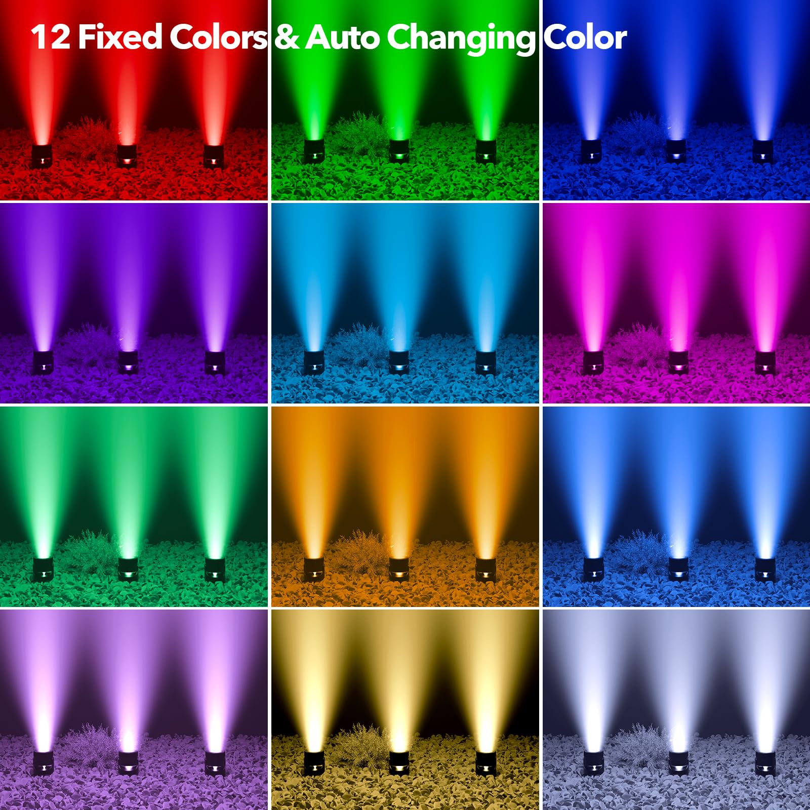 Underwater Solar Pond Lights 12 Fixed Colors & Auto Changing Color