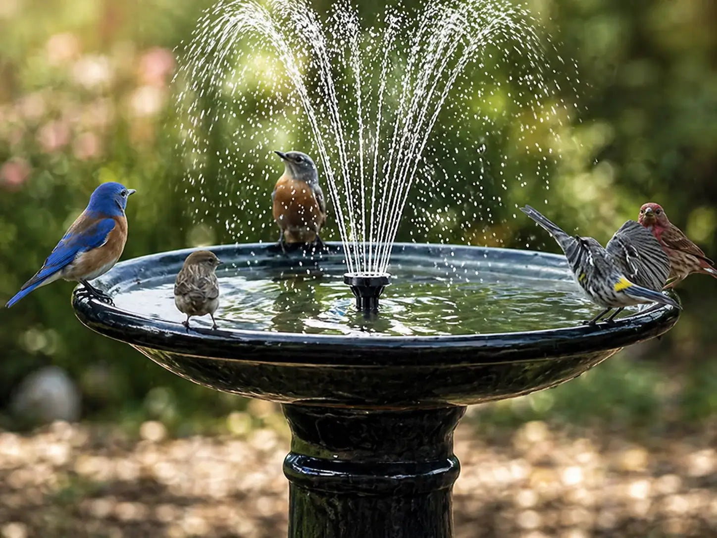 Bird bath fountain