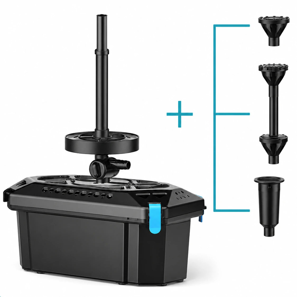 connect the fish pond filter system spray