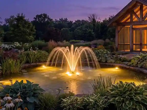 Fountain pond lights solar