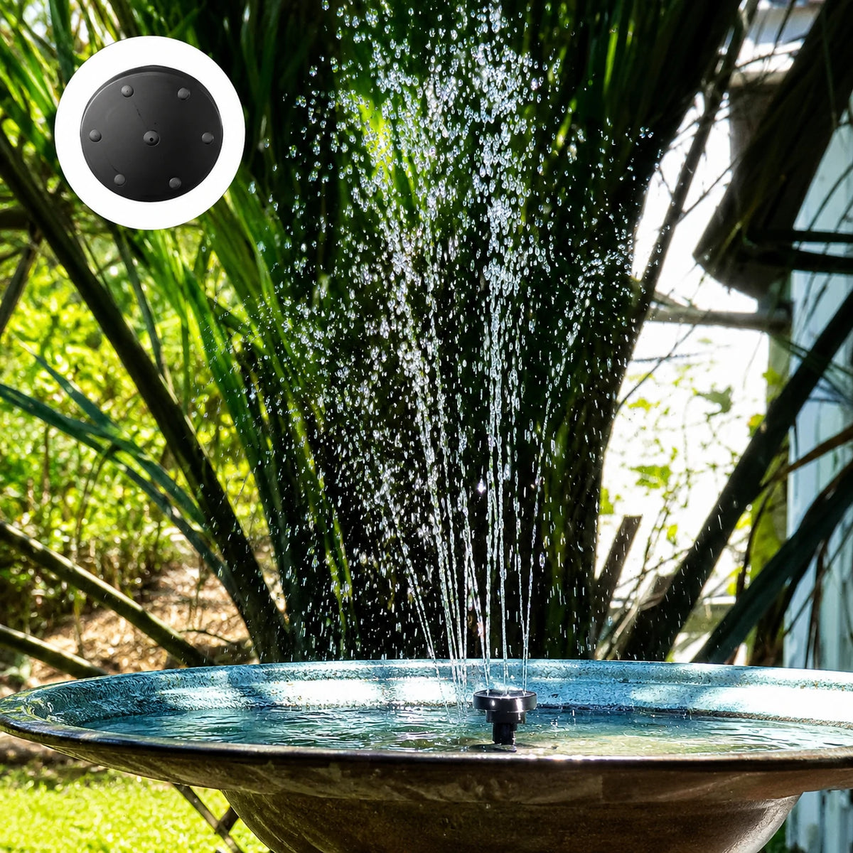 fountain solar pump kit spray head